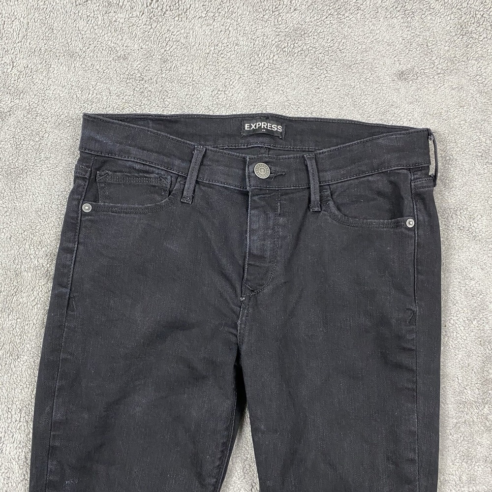 Express Skinny Jeans Men's‎ 31x30 Tag(32x30) Black Denim Stretch - Picture 3 of 12